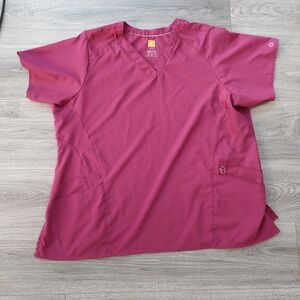 Wonder Wink Size 2X Color Wine Style 6155 Scrub Top